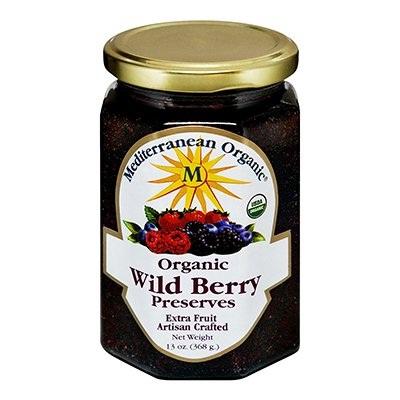 Mediterranean Organics Wild Berry Preserves 13 oz jar (Case of 12)