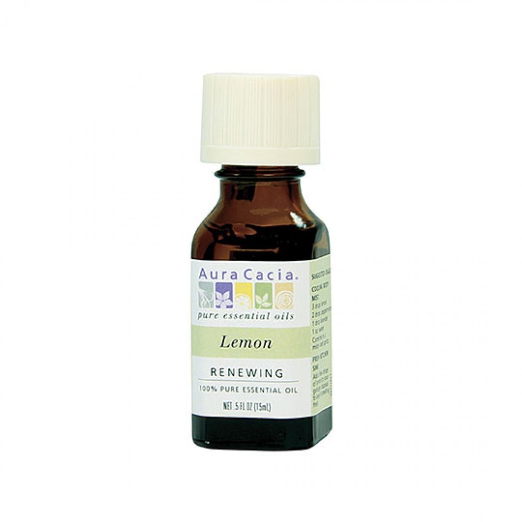 Aura Cacia Lemon Essential Oil | 0.5 oz bottle