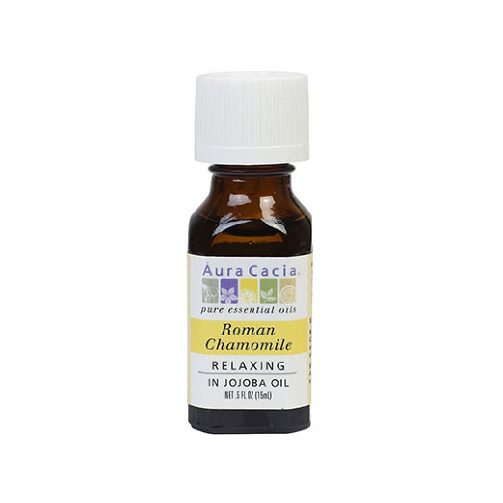 Aura Cacia Roman Chamomille in Jojoba Oil | 0.5 oz bottle