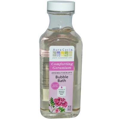 Aura Cacia Comforting Geranium Heart Song Bubble Bath | 13 oz bottle