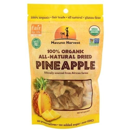 Mavuno Harvest Organic Dried Pineapple | 2 oz (Case of 6)