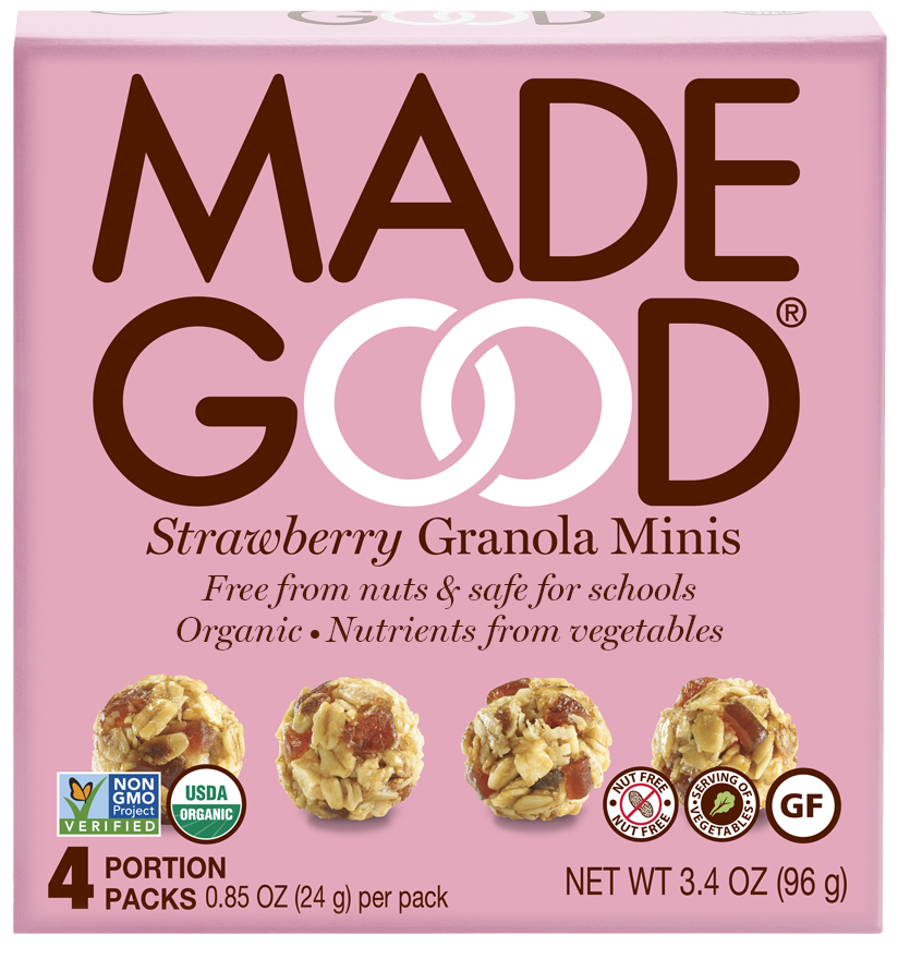 Made Good Granola Minis - Strawberry | 4-pack box (Case of 6)