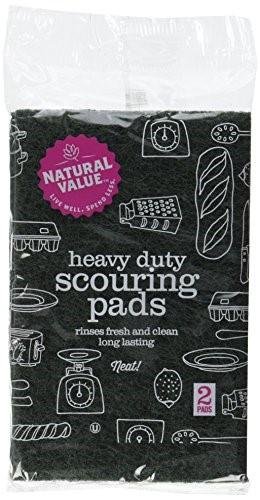 Natural Value Scouring Pad Sponge | 2-pack (Case of 24)